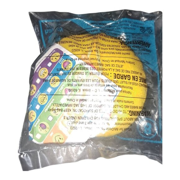 McDonald's Happy Meal #8 Yawn Emoji Plush Key Chain Toy New - Picture 3 of 5